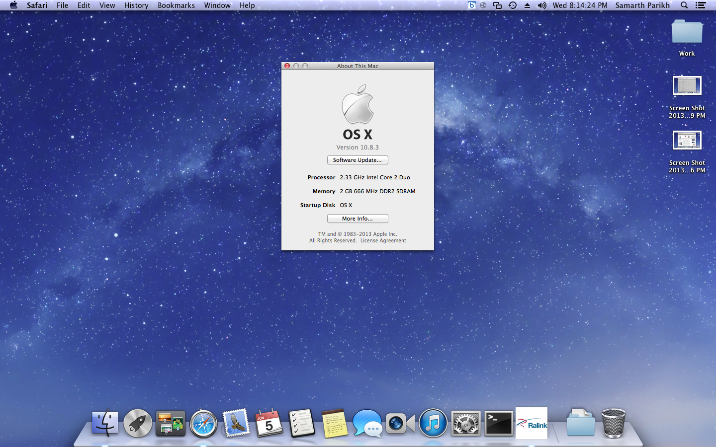 Basic System Requirements for OS X Mountain Lion: